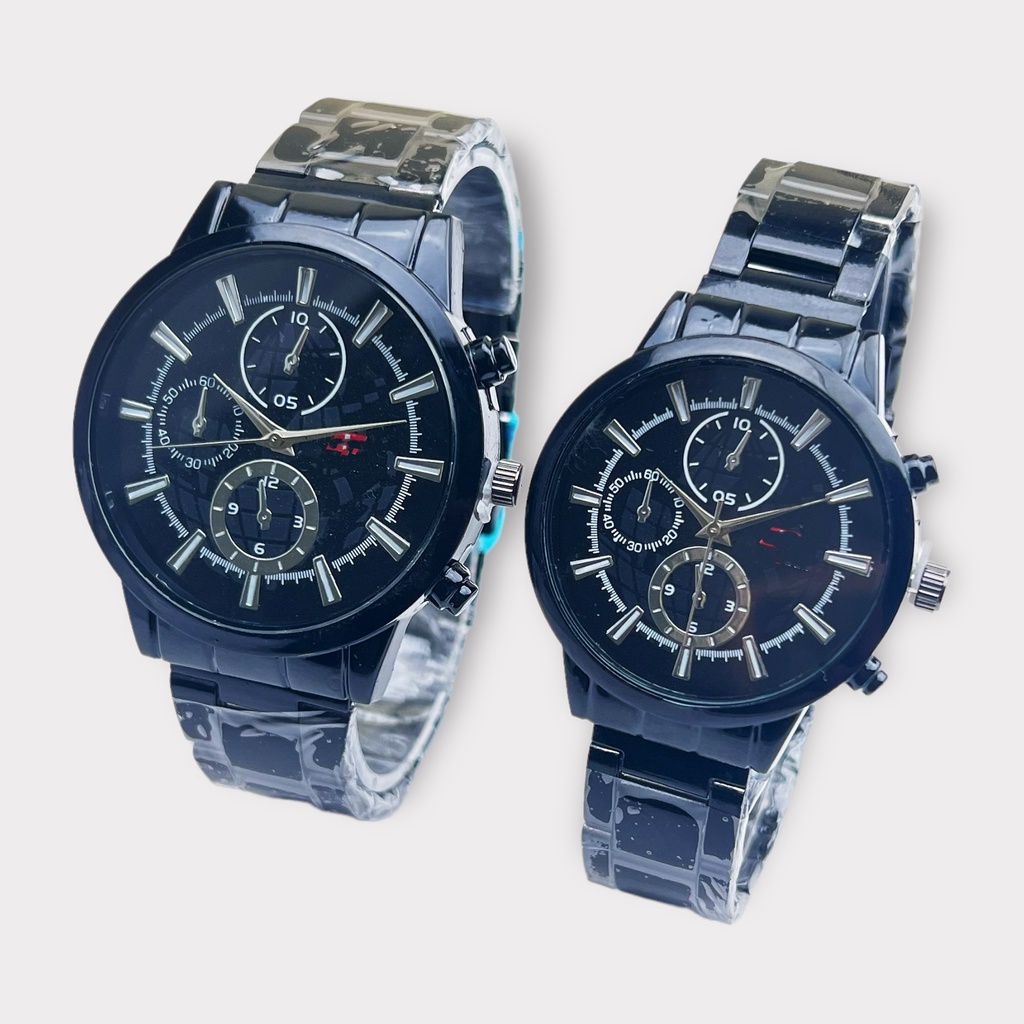 COD✅ Jam Tangan Couple Rantai Stainless Analog Quartz Watch Jam Pria Wanita Crono Variasi Harga Grosir   S1232