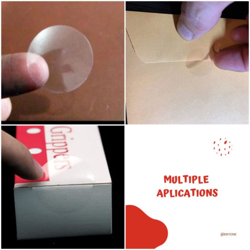 (ROLL) Stiker Segel Transparan 2.5cm Stiker Bening Bulat 500pcs -+