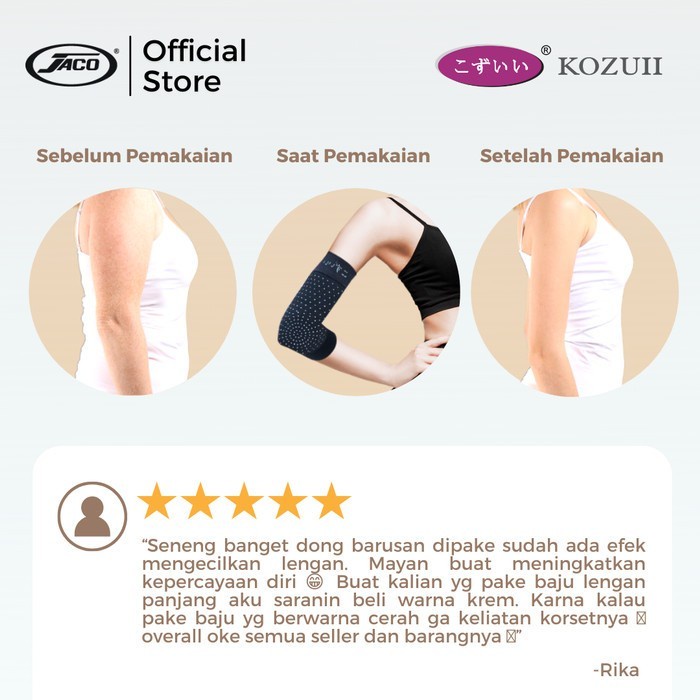 Bundle 12 Manset Lengan Arm Support + Secret Slimming Suit (Cream)