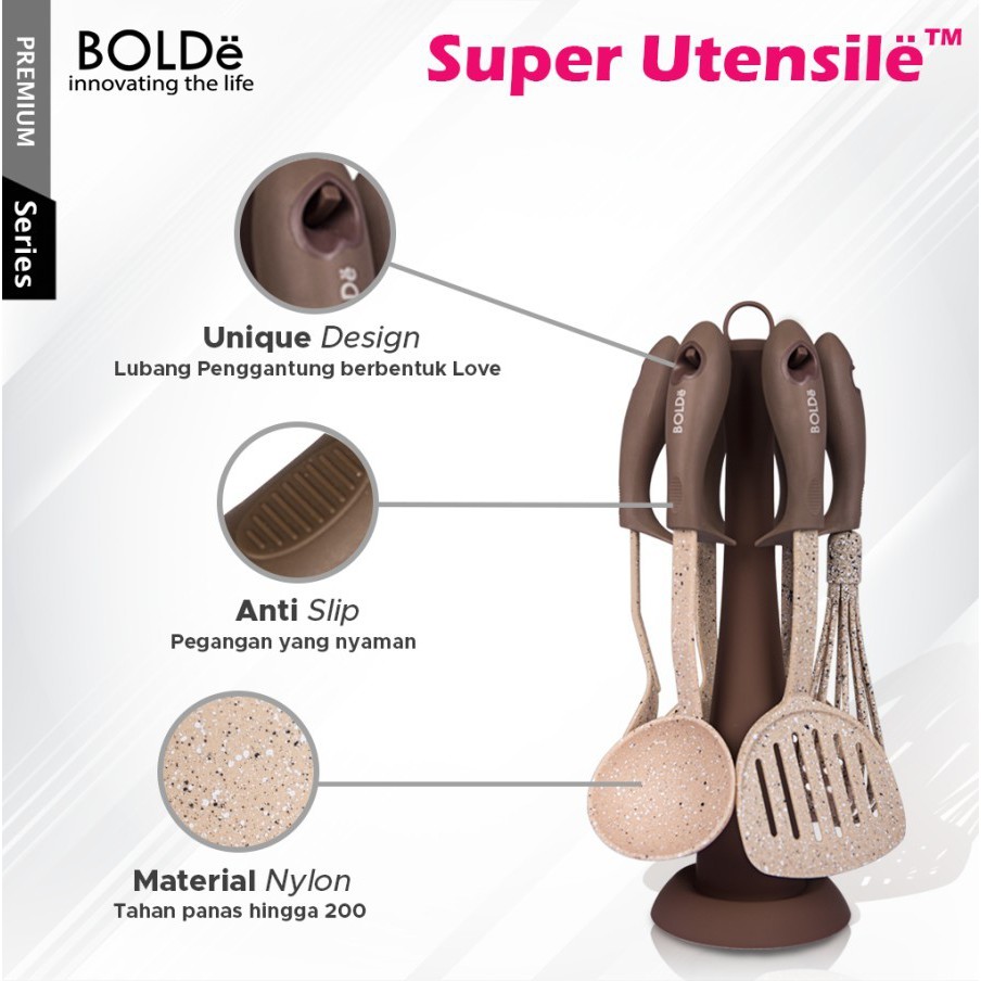 BOLDe Super Utensil Set 7 Pcs - Beige