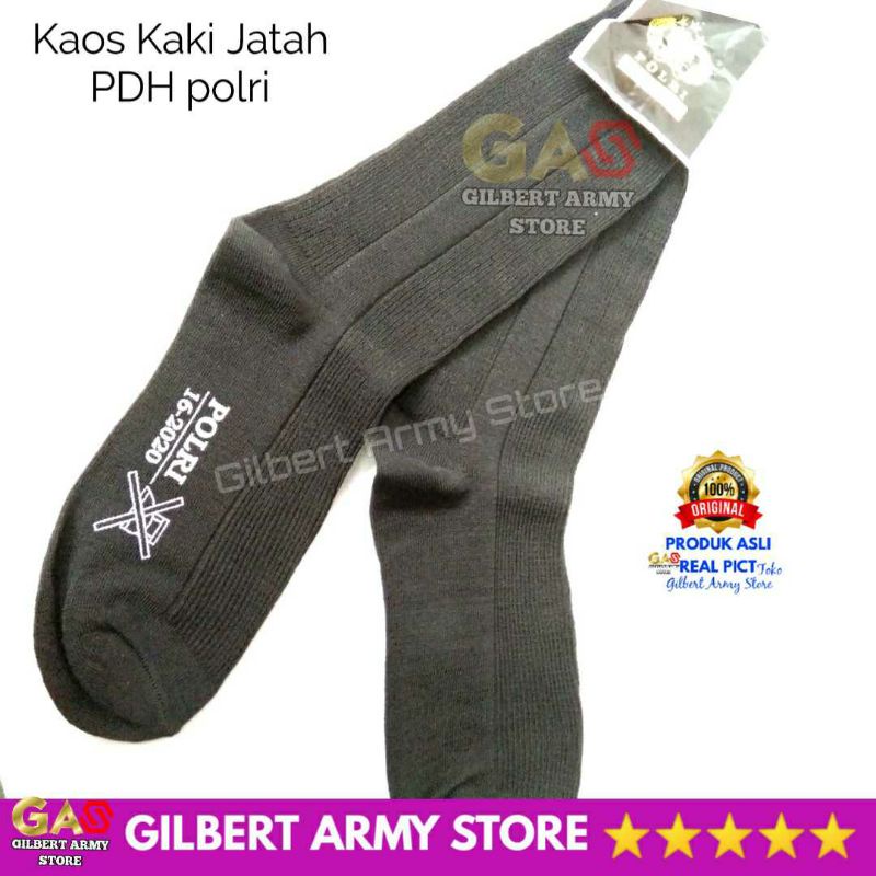 3 pcs Kaos Kaki Pdh Pdl Jatah Polri Polisi Asli Tebal Gilbert Army Store Hitam pendek panjang Terbaru