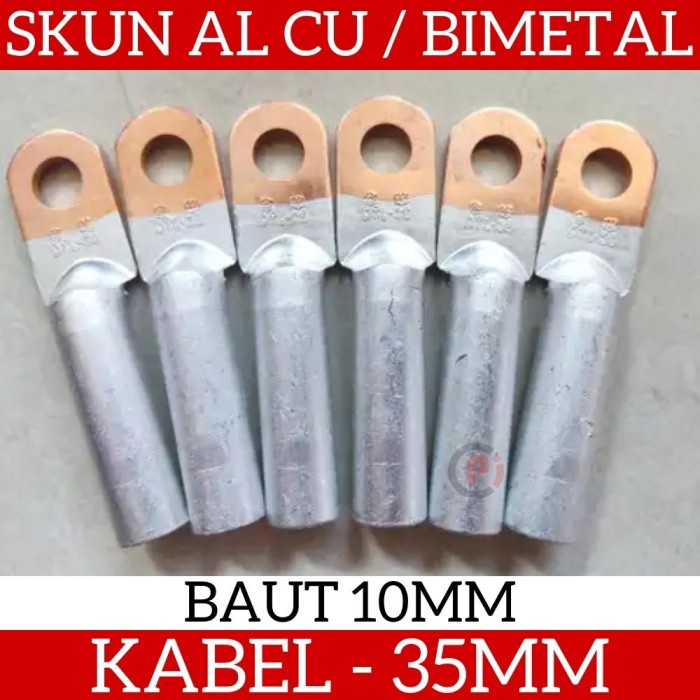Terminal Kabel Skun Lugs AL CU DTL-1 Ukuran 35mm Bahan Bimetal ALCU