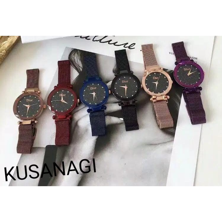 VGKG Jam tangan wanita Dior rantai pasir jam tangan magnet wanita glitter premium jam wanita A140