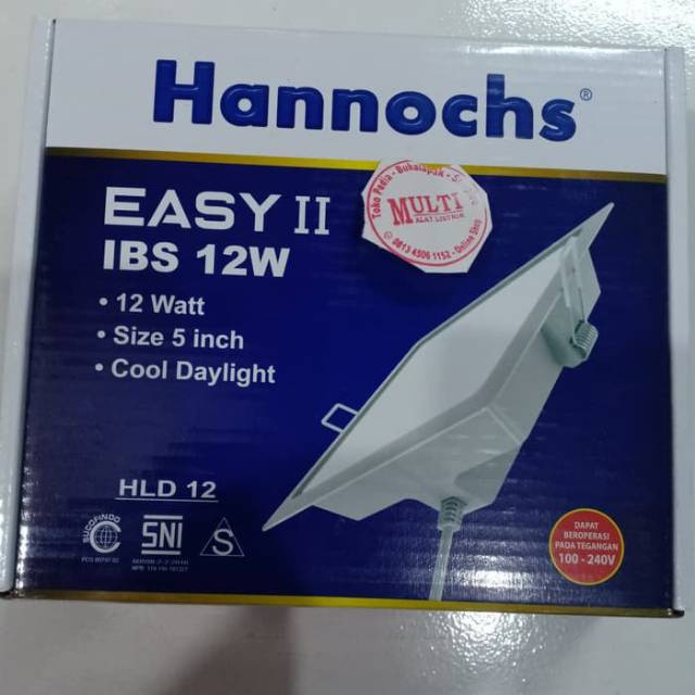 lampu Downlight led Hannochs EASY II IBR 12w putih Kotak downlight