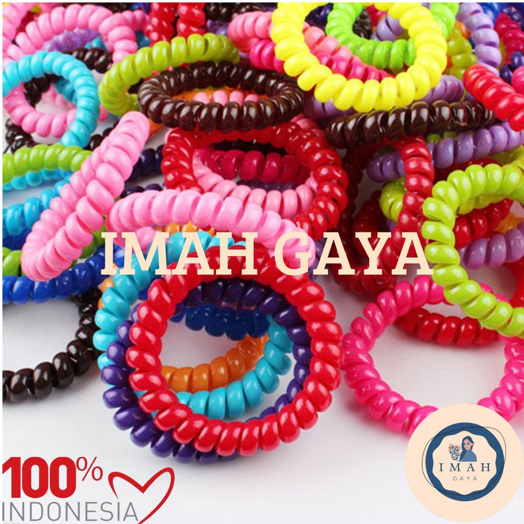 KARET RAMBUT SPIRAL IKAT RAMBUT KOREA KUNCIRAN WANITA MURAH BISA COD