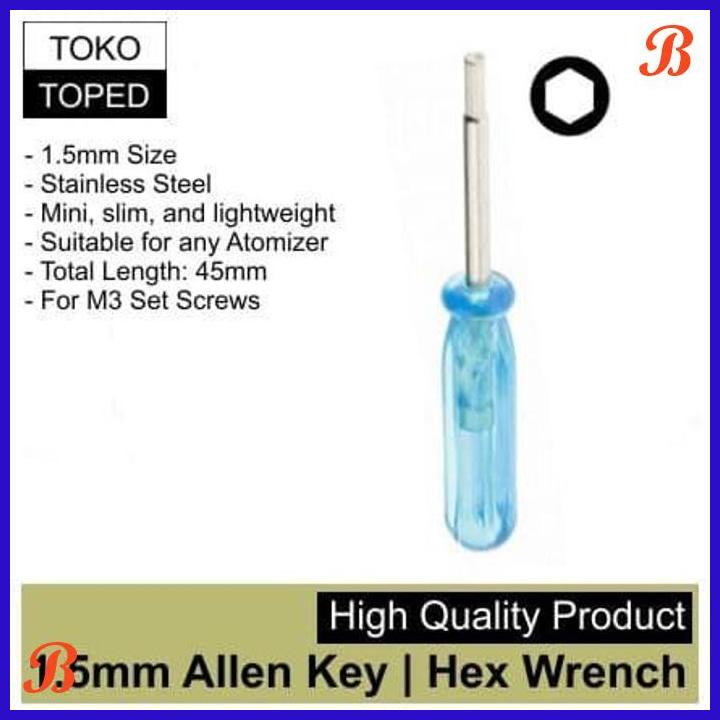 1 5mm Allen Key Hex Wrench obeng kunci L alen keys rda rdta m3 v1