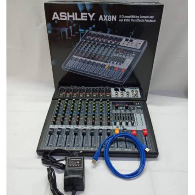 Mixer audio ASHLEY AX8N USB Professional bluetooth 8 CHANNEL FULL
