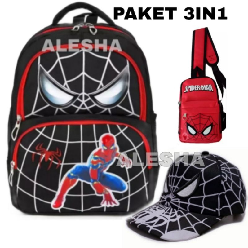TAS ANAK LAKI LAKI SPIDERMAN TAS ANAK COWOK TK SD/ TAS RANSEL ANAK SEKOLAH / TAS ANAK / TAS ANAK KARAKTER / RANSEL ANAK