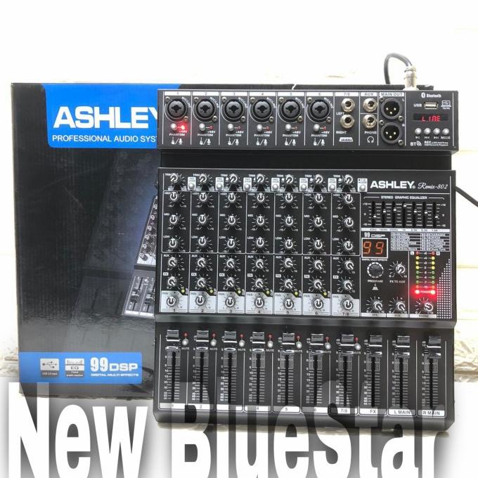 Mixer Audio Ashley Remix 802 Original 8 Channel Bluetooth - Soundcard