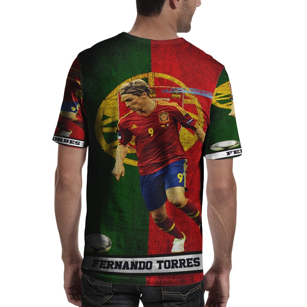 Kaos Fullprint Fernando Torres Soccer Tshirt Full Print Bahan Polyester Jersey Unisex T-SHIRT Casual