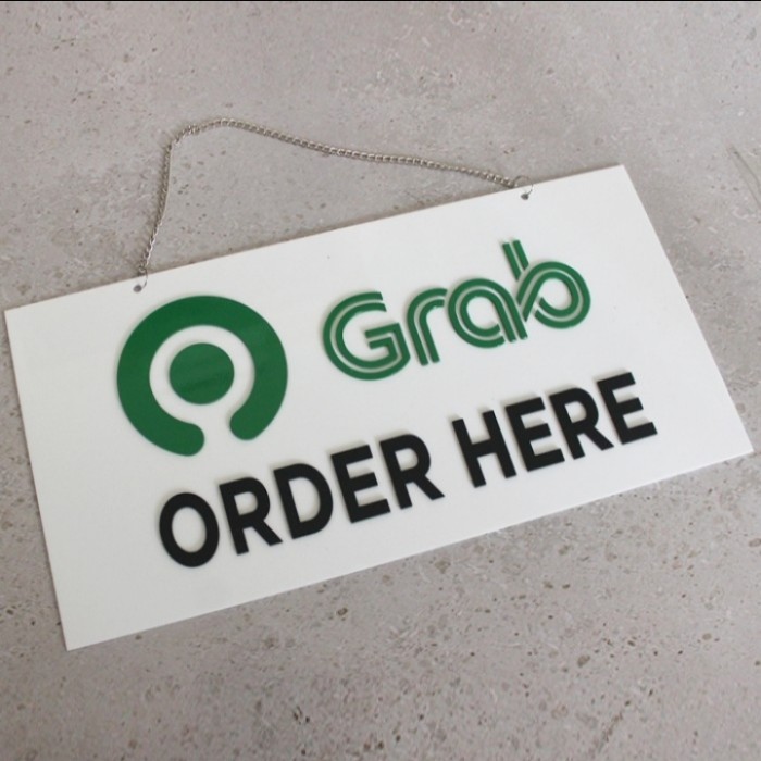 

Sign Board timbul grab gojek order 40x20 - dasar hitam 40x20 Keren