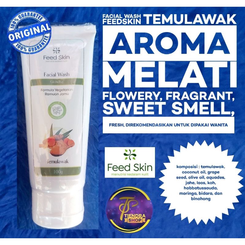 Feedskin Aroma Melati Facial Wash Temulawak ASLI Salina Herbal