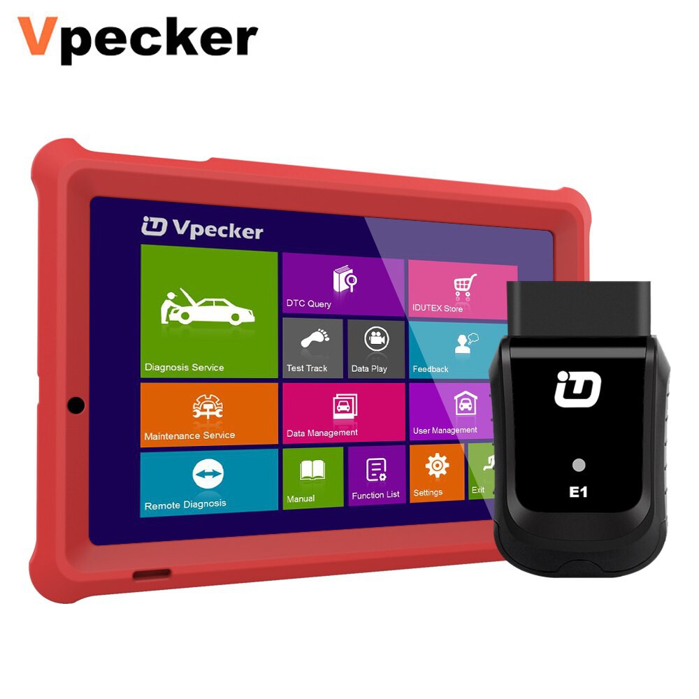 IMPORT Vpecker E1 Full System OBD2 WiFI Auto Scanner ABS SRS Immo EPB DPF Oil Service Reset With 10