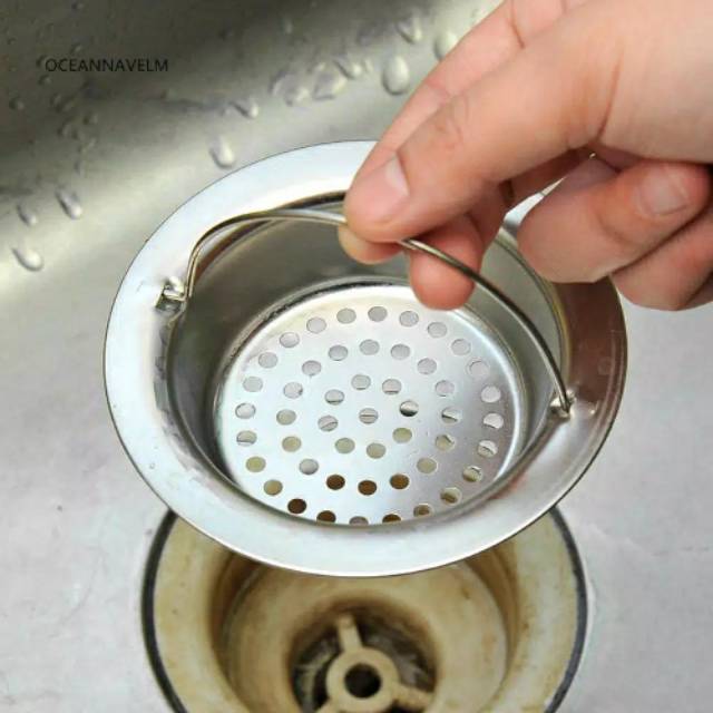 Saringan Wastafel dia. 9cm & 11 cm dapur bak cuci piring Sink Strainer Stainless