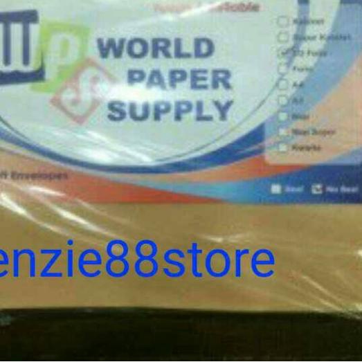 

➪ Amplop Coklat Folio polos 100pcs ♪