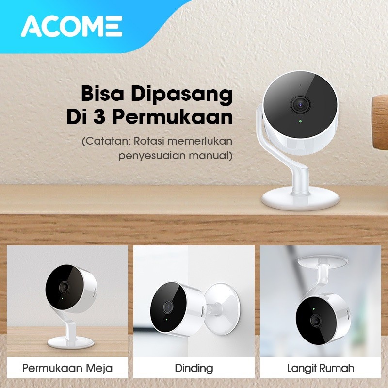 ACOME Smart IP Camera CCTV WIFI Indoor Kamera Audio Full 1080HD Dalam Ruangan Garansi Resmi APC05