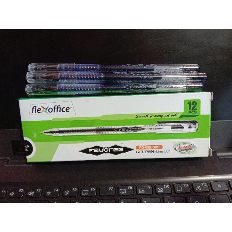 

pulpen gel flexoffice gel hitam 0,5mm ecer