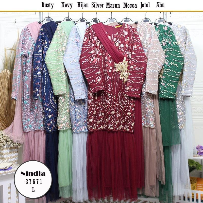 gamis duyung brukat tile 3D