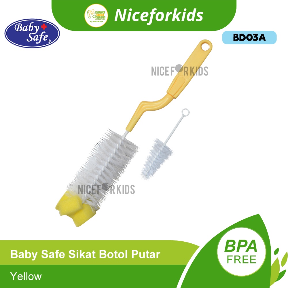 Baby Safe Sikat Botol Putar Rotaring Handle ( BD03A )