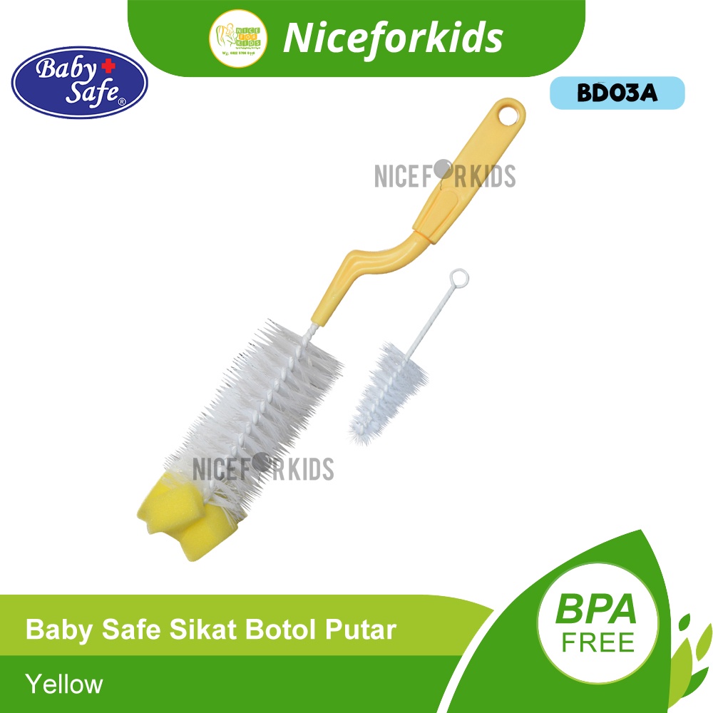 Baby Safe Sikat Botol Putar Rotaring Handle ( BD03A )