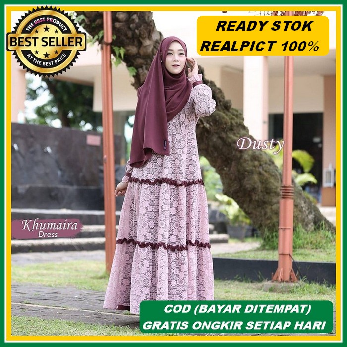 Sarimbit.Batik - Gamis Twiil Candi Mekar Pekalongan S M L Xl Hingga Jumbo Ld 120/ Gamis Terbaru 2022