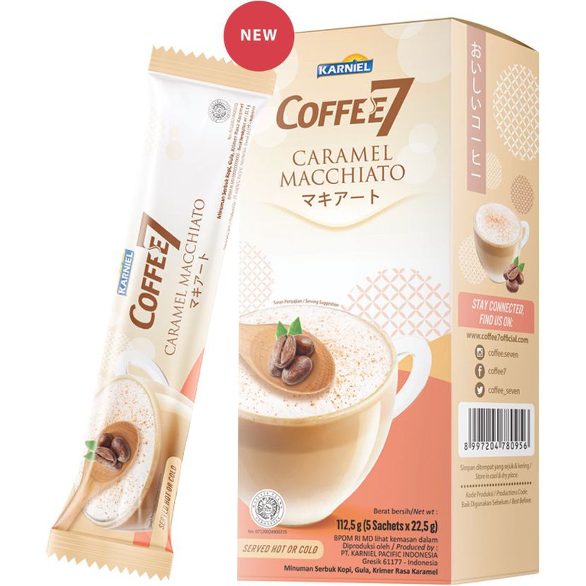 

Karniel Coffee 7 Caramel Machiatto Sachet 22.5gram x 5 sachet
