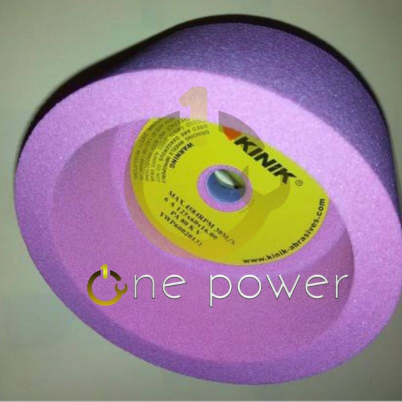 (OP)KINIK Batu Gerinda Mangkok 5 " PA 80 KV 6A Size 125 x 60 x 16 ASAH HSS