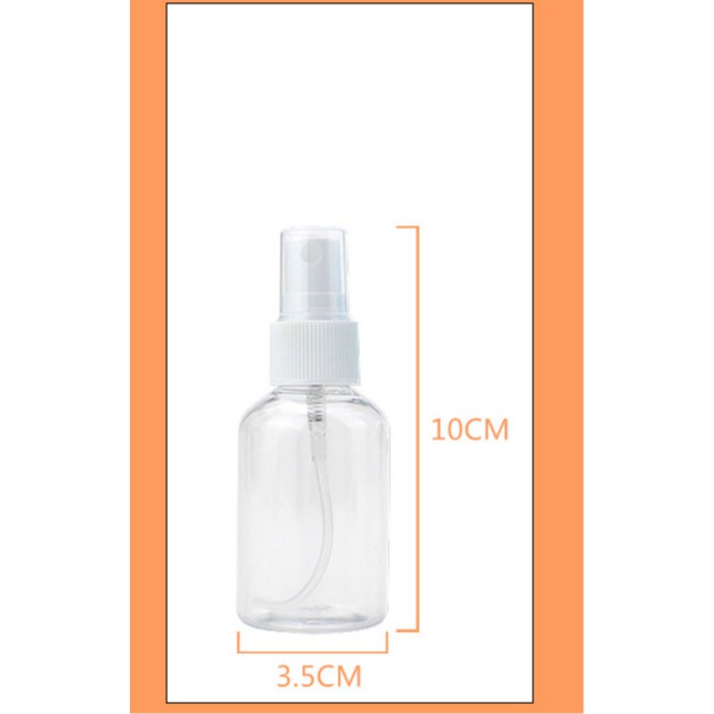 Botol Spray 50 ml Bening Bahan PET Tebal Bukan HDPE Murahan (Termurah)