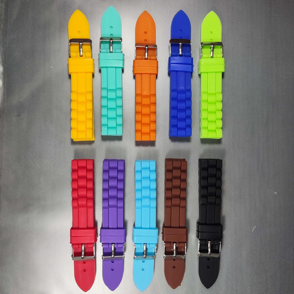 Tali Karet Jam Tangan Strap Rubber silicone 18mm