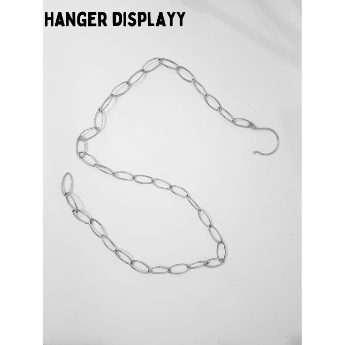 Hanger Rantai Besi Gantungan Baju Rantai Ring Untai Gantungan Besi Hanger Rantai Besi Distro Display