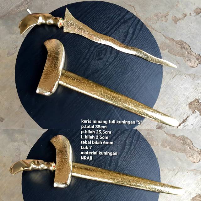 Keris ful kuningan asli terpercaya koleksi