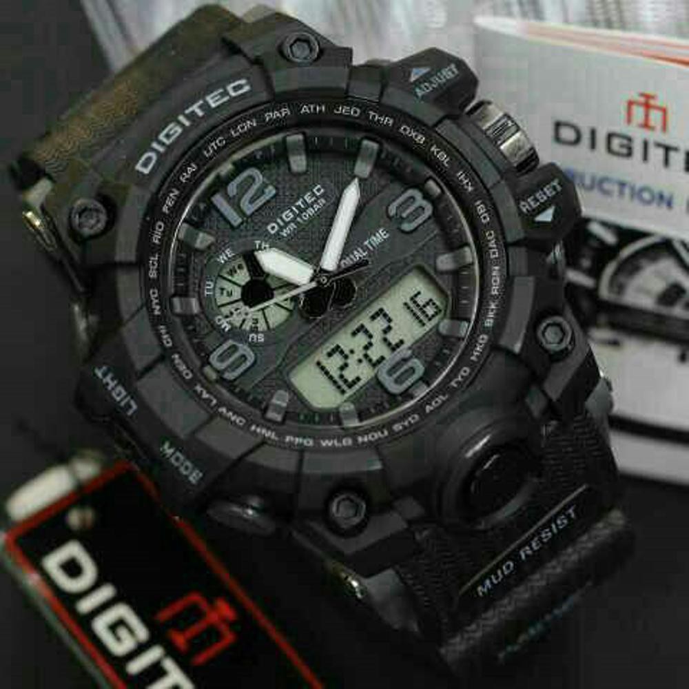 JAM TANGAN PRIA DIGITEC IRONMAN FULL HITAM Termurah