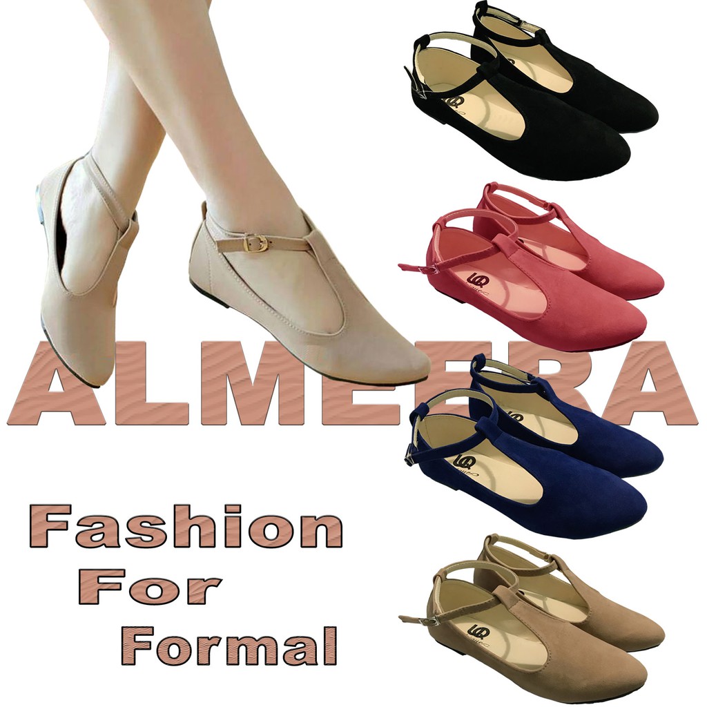 ESTORE Flatshoes Almeera Wanita  Formal  Flat Shoes  Cewek 