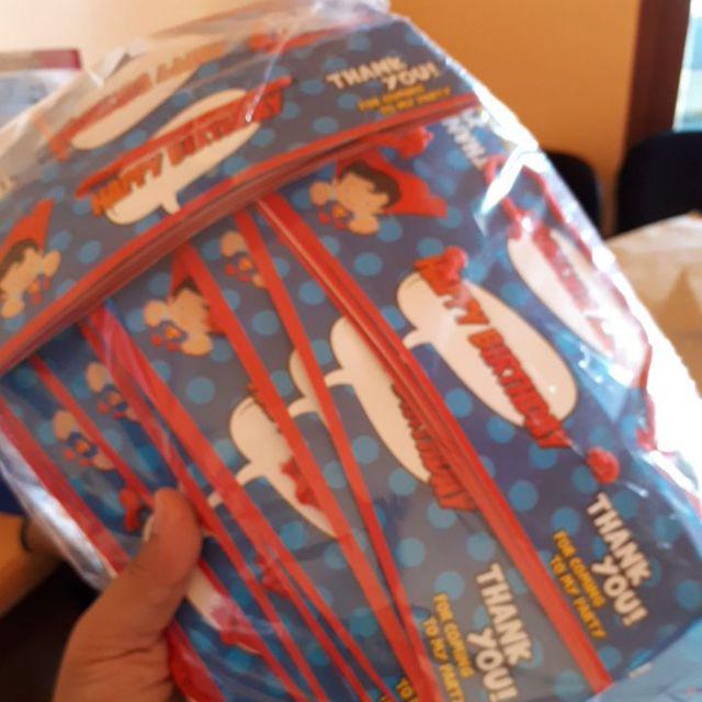 Plastik Snack / Plastik Snack Ulang Tahun Custom Karakter Superman Kids