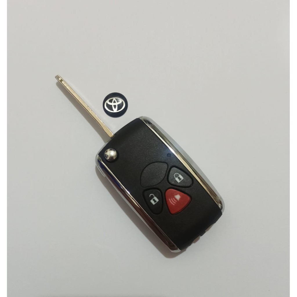 KUNCI LIPAT FLIP KEY TOYOTA FORTUNER 3 TOMBOL - CASING FLIPKEY KUNCI LIPAT INNOVA FORTUNER 3 TOMBOL