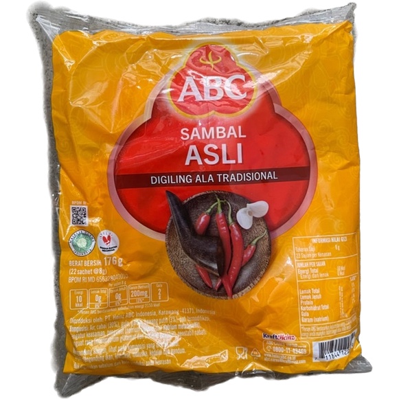 

[1pack] ABC Sambal Asli 22sachet x 8gr Digiling ala Tradisional