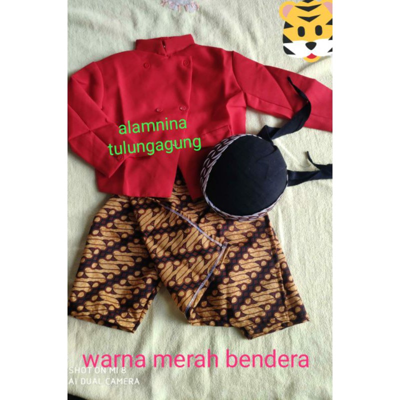 setelan beskap celana rok bayi anak