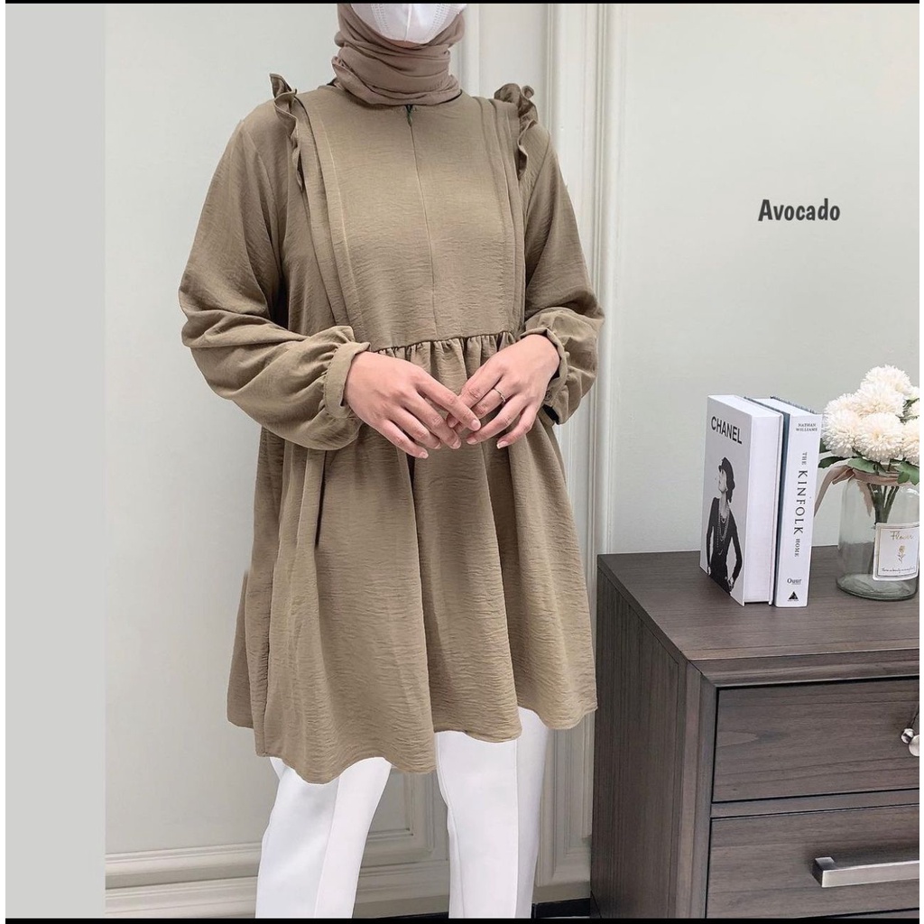 (MSB) TUNIK FRISKA BLOUSE ATASAN WANITA AIRFLOW CRINCLE