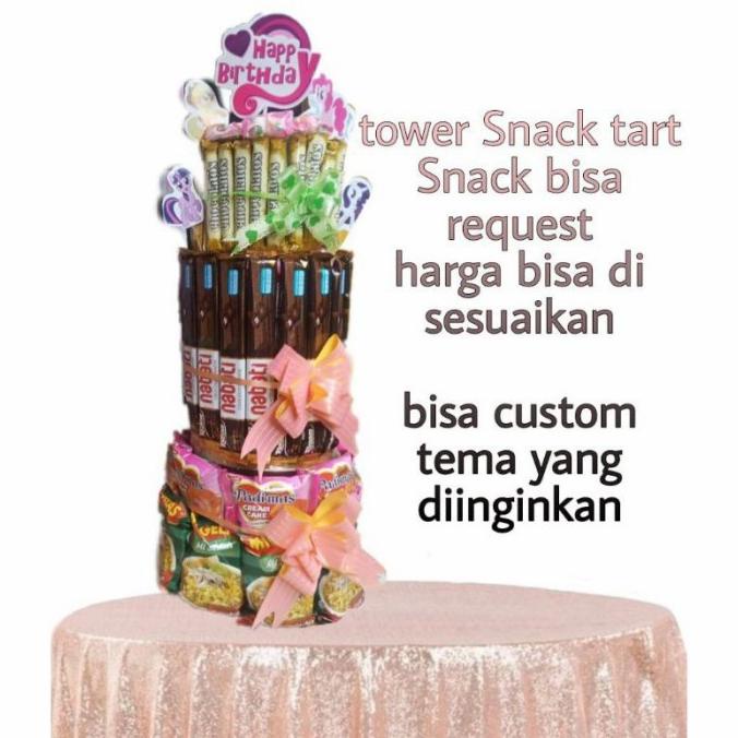 Snack tart/Snack tart isi uang/Snack/Tart*Tower Snack/Kue ultah isi ua