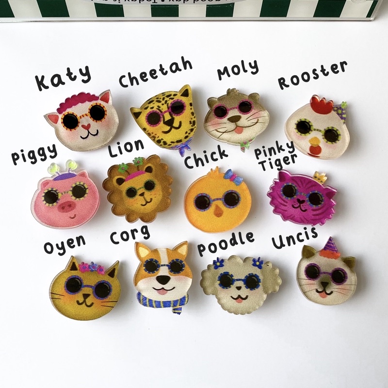 Cute Pets Club ACRYLIC PIN by Yeele