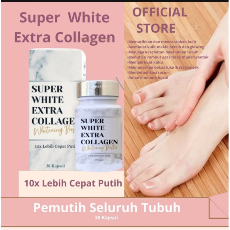 Super white extra Collagen pemutih Badan 10 kali lebih cepat