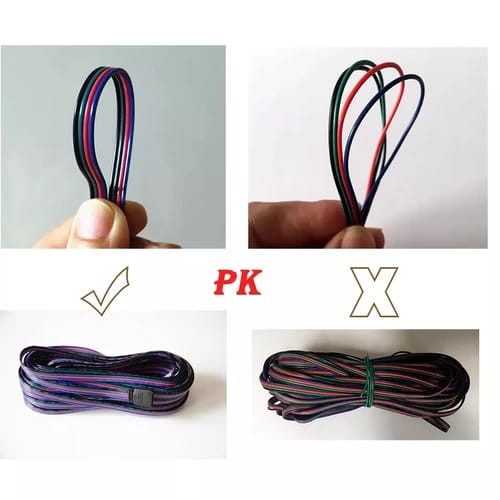 Kabel led strip Rgb 4 pin meteran untuk smd 3528 5050