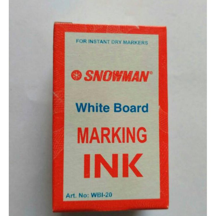 

Lucu Tinta White Board Marker Snowman Ink ( Refill / Isi Ulang ) Hemat