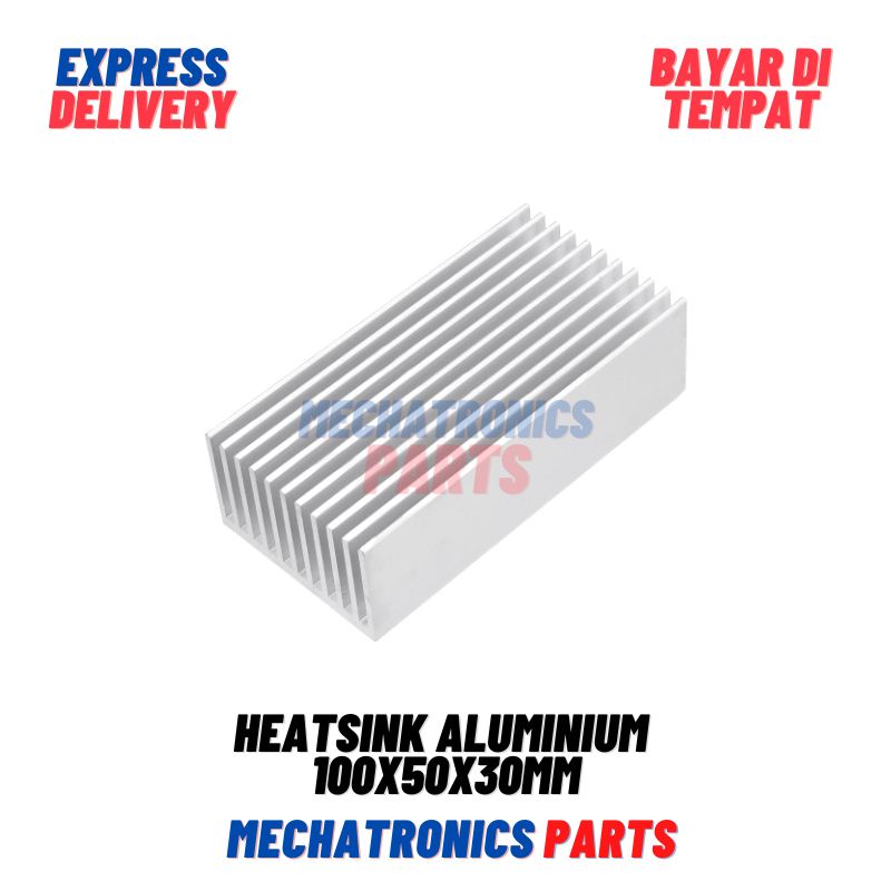 Heatsink Aluminium 100x50x30mm Pendingin Heat Sink Sirip