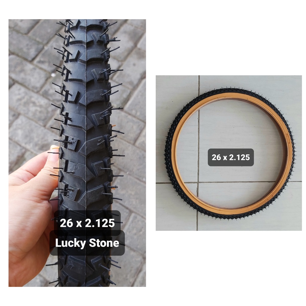 Ban Luar  26 X 2.125 Ban Luar Sepeda MTB Federal Gunung Lucky Stone 26 x 2125 HITAM KUNING
