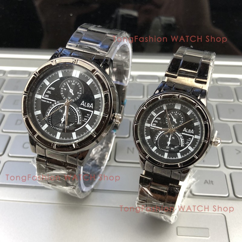 ✅1 Jam Tangan Couple Kuarsa sabuk baja menonton pria dan wanita menonton murah watch Fashion C29