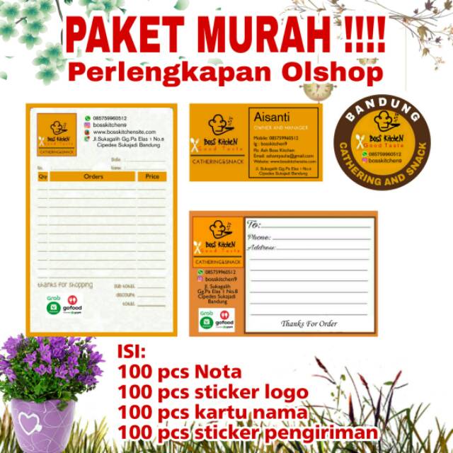 

PAKET OLSHOP LENGKAP ISI 400 LEMBAR