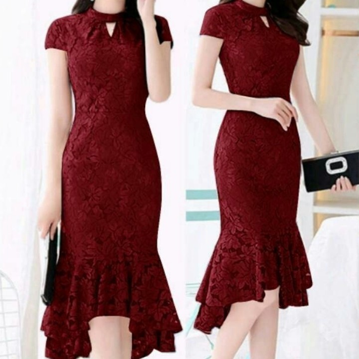 FWG - DRESS SOPHIA / DRESS / DRESS CASUAL BRUKAT / DRESS WANITA / DRESS