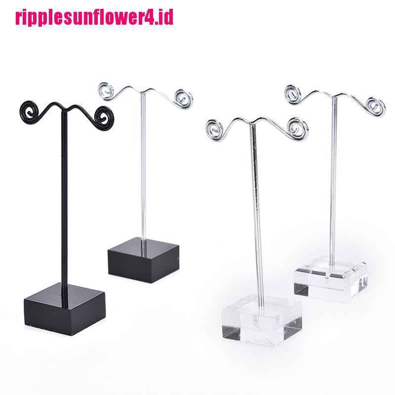 Rak Stand Display Perhiasan Anting Kalung Bentuk Pohon Bahan Akrilik Metal