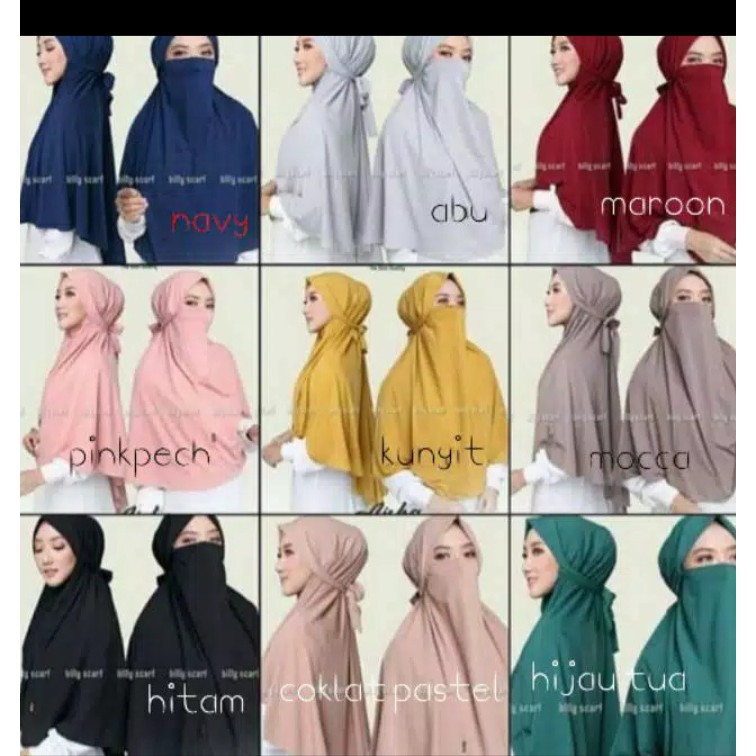 Jilbab Masker Tali